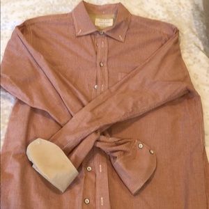 rag & bone Men’s orange check sport shirt - size L